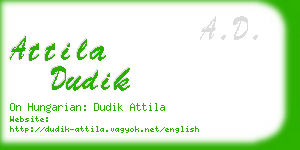 attila dudik business card